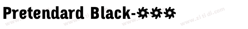 Pretendard Black字体转换